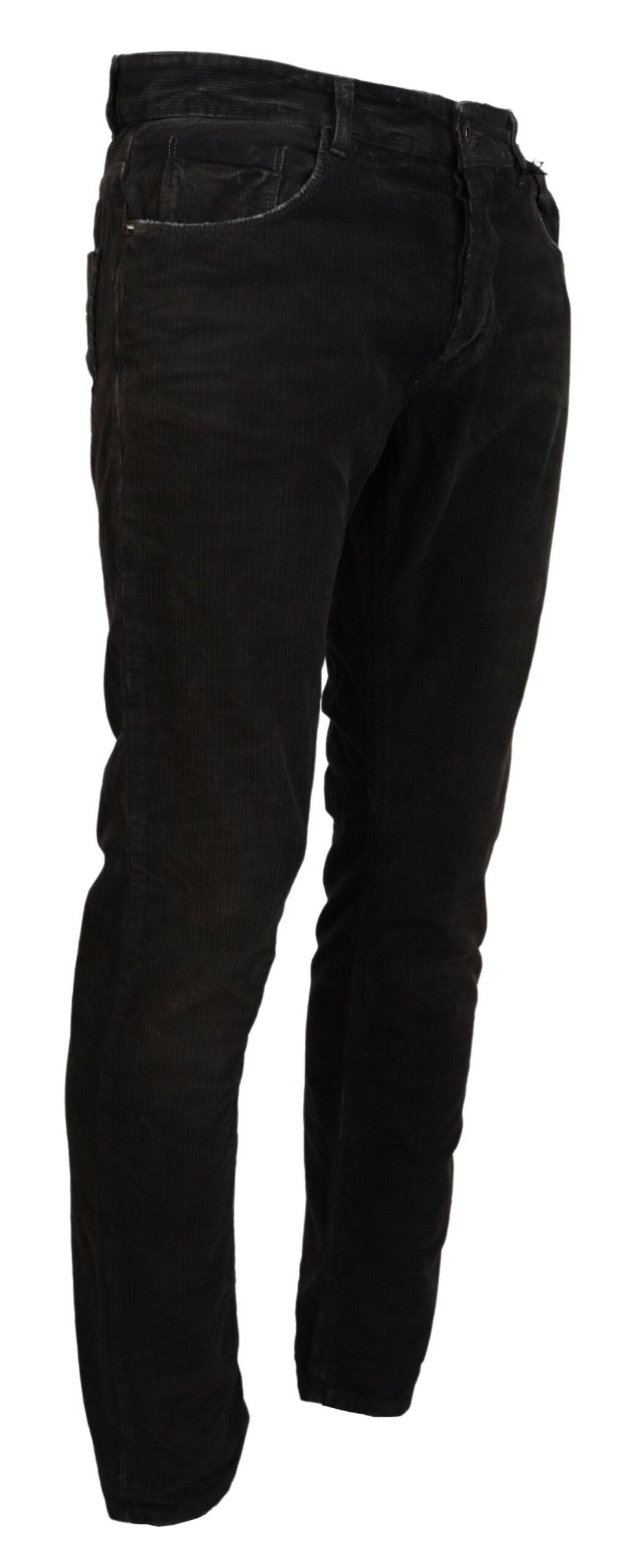 Costume National Grauer Baumwollcord Herren Freizeitjeans