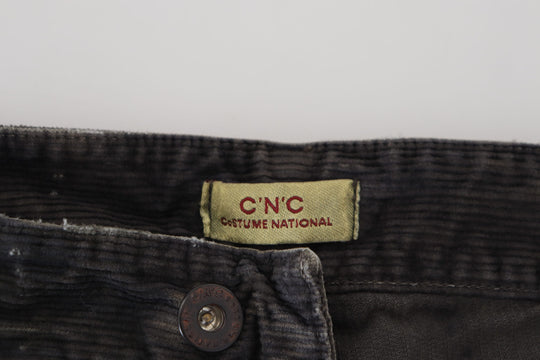 Costume National Grauer Baumwollcord Herren Freizeitjeans