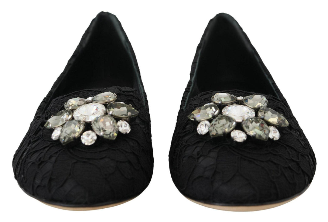 Dolce & Gabbana Elegante flache Vally-Schuhe mit floraler Spitze - Léoré