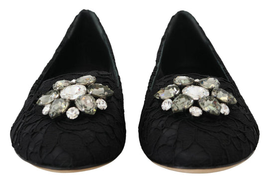 Dolce & Gabbana Elegante flache Vally-Schuhe mit floraler Spitze - Léoré