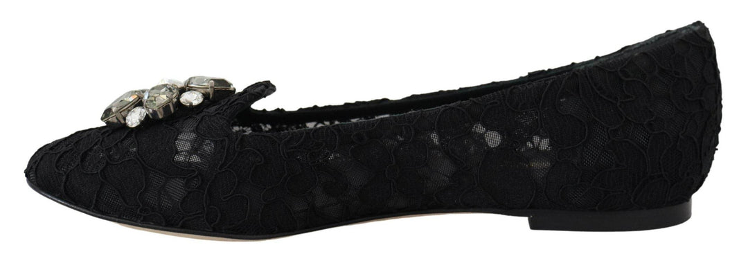 Dolce & Gabbana Elegante flache Vally-Schuhe mit floraler Spitze - Léoré