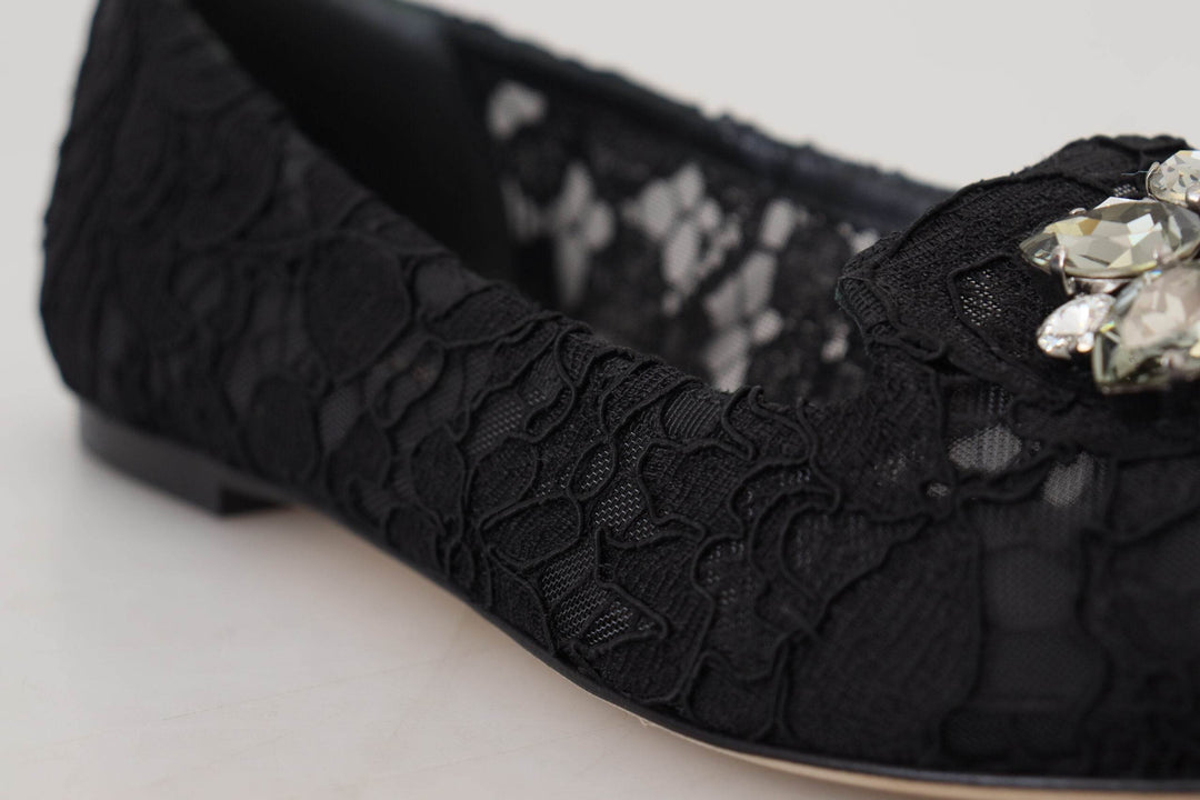 Dolce & Gabbana Elegante flache Vally-Schuhe mit floraler Spitze - Léoré
