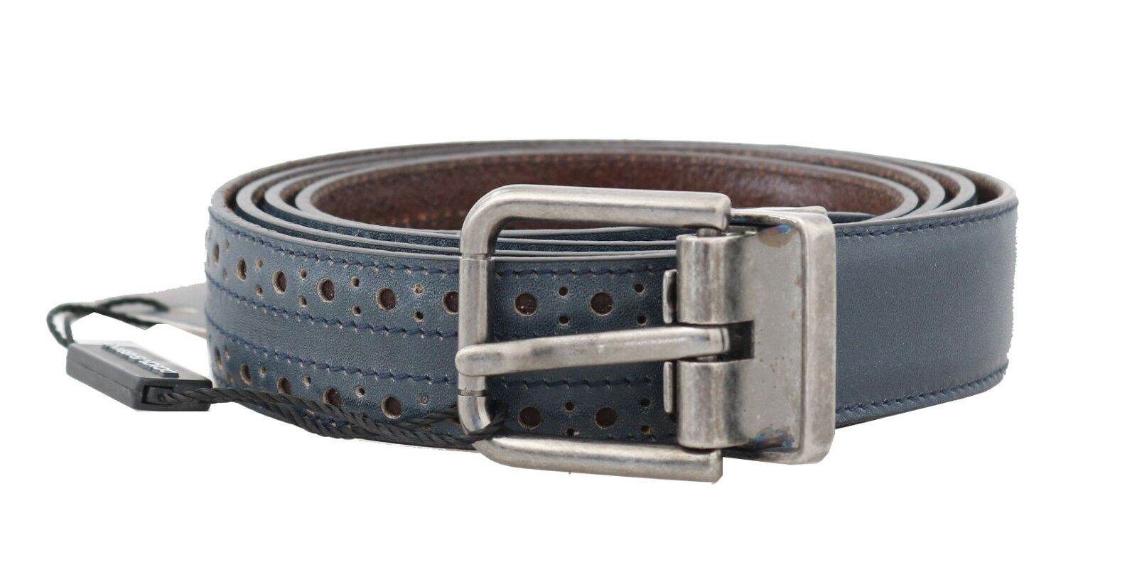 Dolce & Gabbana Eleganter blauer Ledergürtel für Herren - Léoré