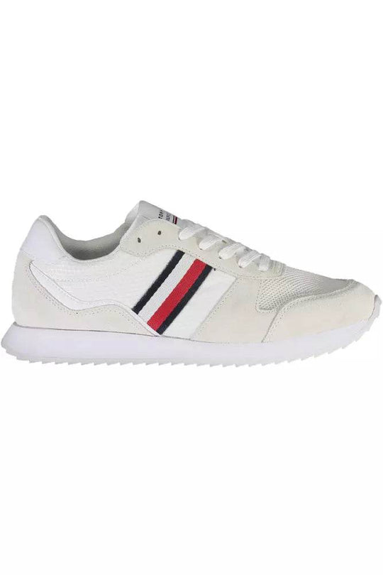 Tommy Hilfiger Umweltbewusste weiße Turnschuhe mit Logo-Akzent - Léoré