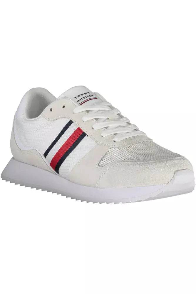 Tommy Hilfiger Umweltbewusste weiße Turnschuhe mit Logo-Akzent - Léoré