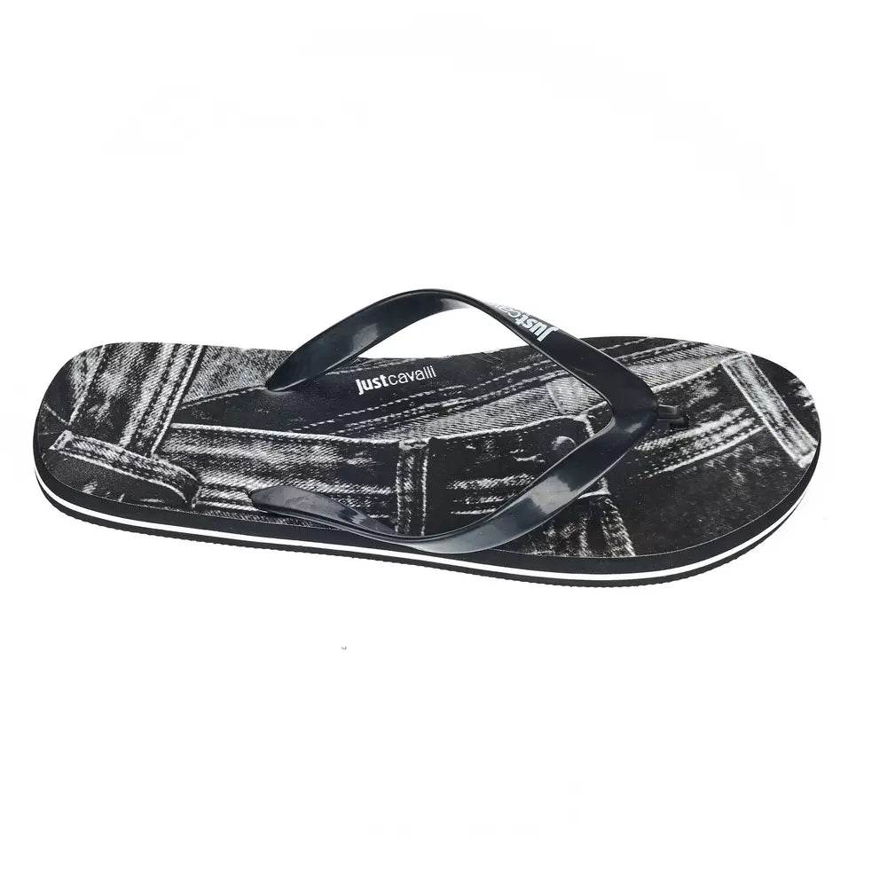 Just Cavalli Schwarze PVC-Sandale für Männer - Léoré