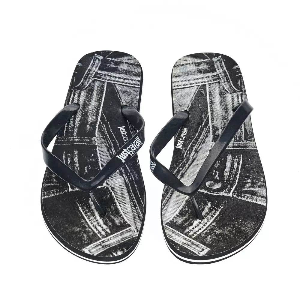 Just Cavalli Schwarze PVC-Sandale für Männer - Léoré