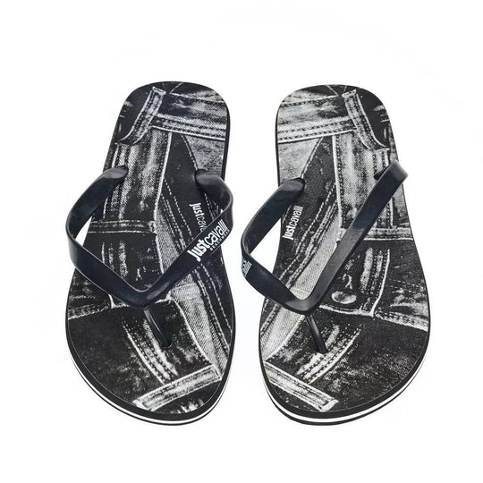 Just Cavalli Schwarze PVC-Sandale für Männer - Léoré