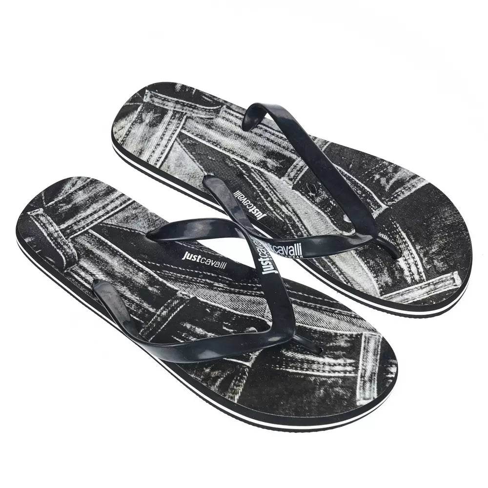 Just Cavalli Schwarze PVC-Sandale für Männer - Léoré