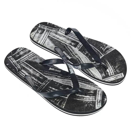 Just Cavalli Schwarze PVC-Sandale für Männer - Léoré