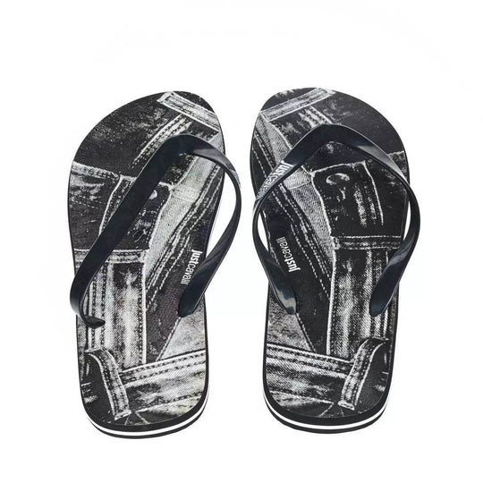 Just Cavalli Schwarze PVC-Sandale für Männer - Léoré