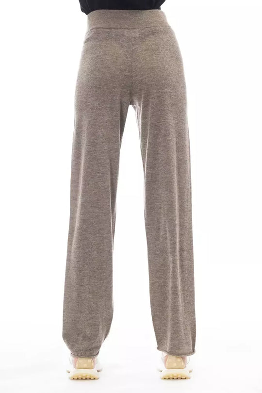 Alpha Studio Braun Wolle Frauen Hose