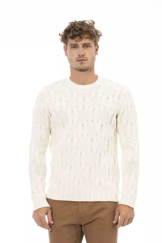Alpha Studio Beigefarbener Pullover aus Wolle für Männer - Léoré