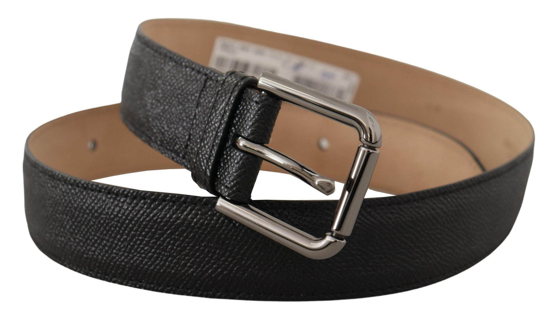 Dolce & Gabbana Eleganter schwarzer Ledergürtel mit Metallschnalle - Léoré