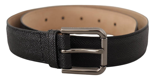 Dolce & Gabbana Eleganter schwarzer Ledergürtel mit Metallschnalle - Léoré
