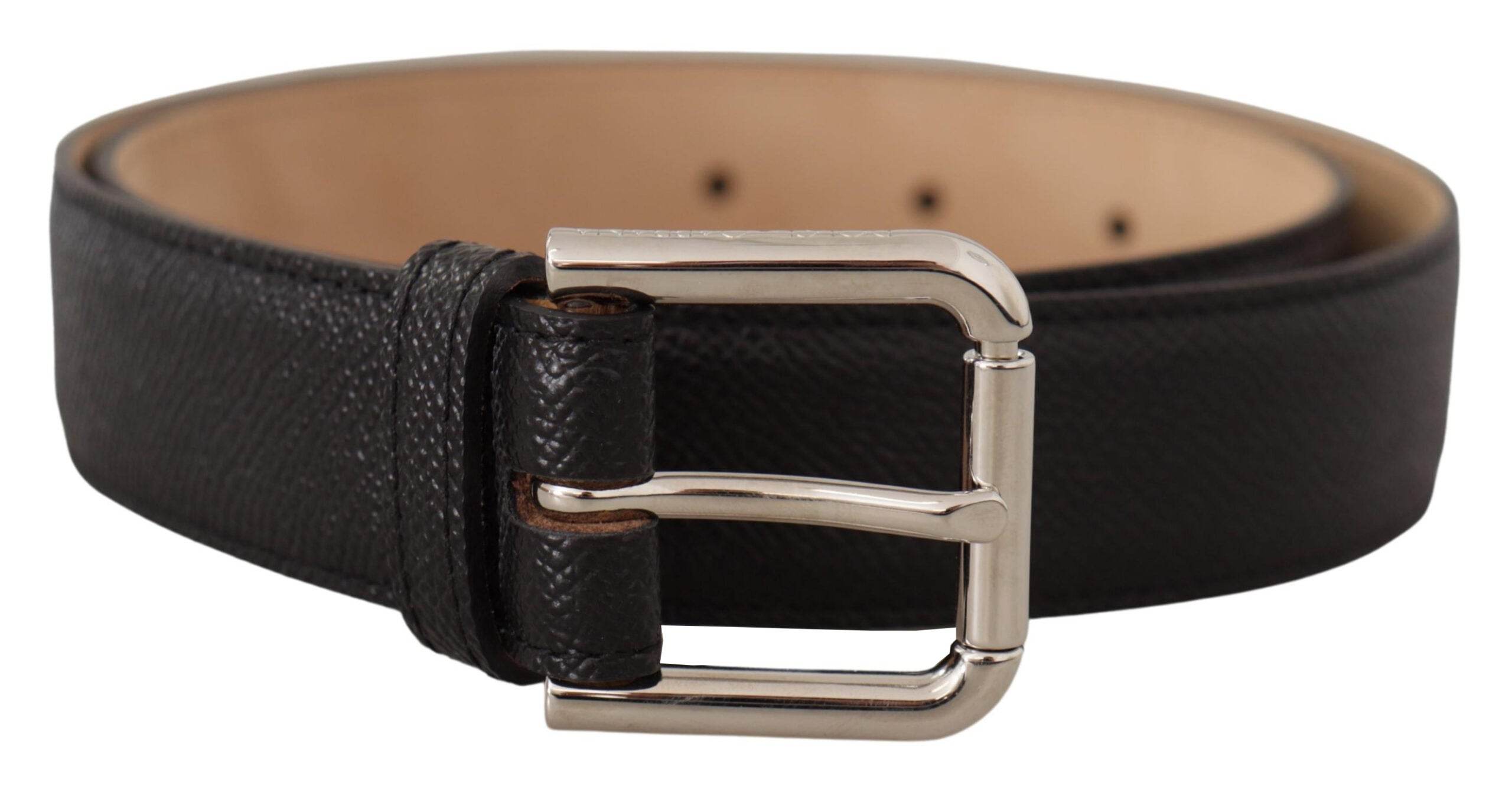 Dolce & Gabbana Schlanker schwarzer Echtledergürtel - Léoré