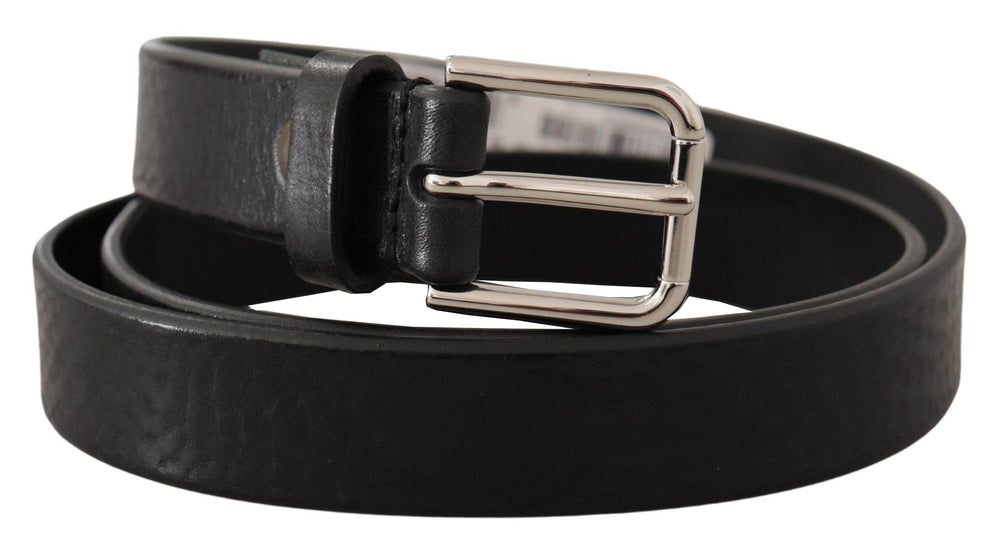 Dolce & Gabbana Eleganter schwarzer Ledergürtel mit Metallschnalle - Léoré