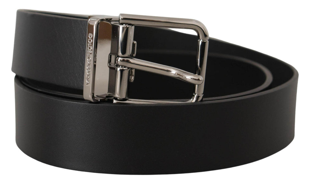 Dolce & Gabbana Eleganter schwarzer Ledergürtel mit Metallschnalle - Léoré