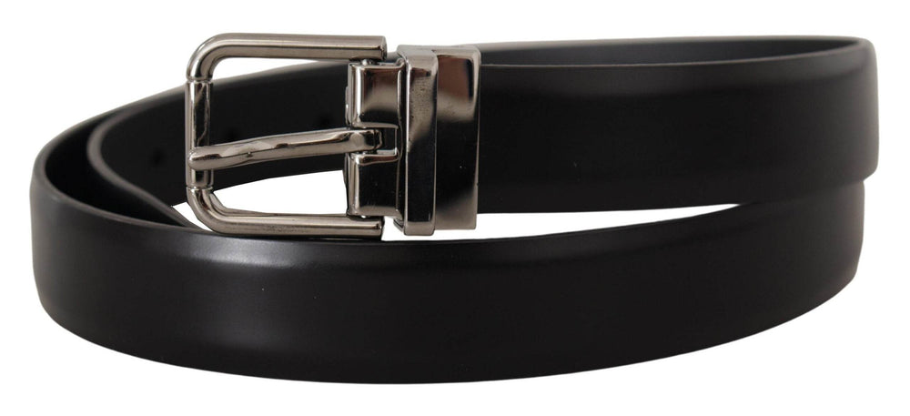 Dolce & Gabbana Eleganter schwarzer Ledergürtel mit Metallschnalle - Léoré