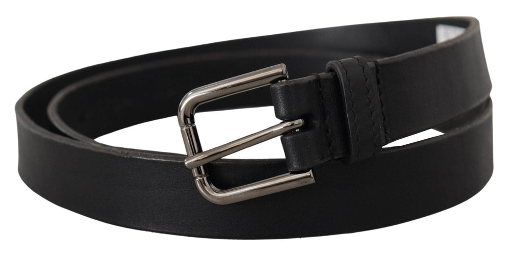 Dolce & Gabbana Eleganter schwarzer Ledergürtel mit Metallschnalle - Léoré