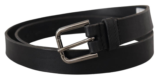Dolce & Gabbana Eleganter schwarzer Ledergürtel mit Metallschnalle - Léoré