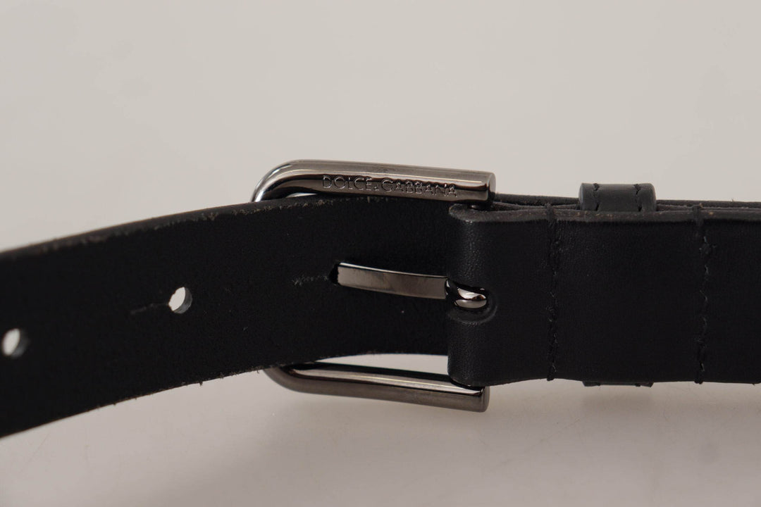 Dolce & Gabbana Eleganter schwarzer Ledergürtel mit Metallschnalle - Léoré