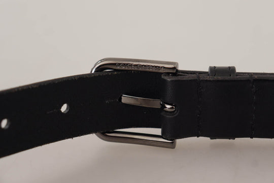 Dolce & Gabbana Eleganter schwarzer Ledergürtel mit Metallschnalle - Léoré
