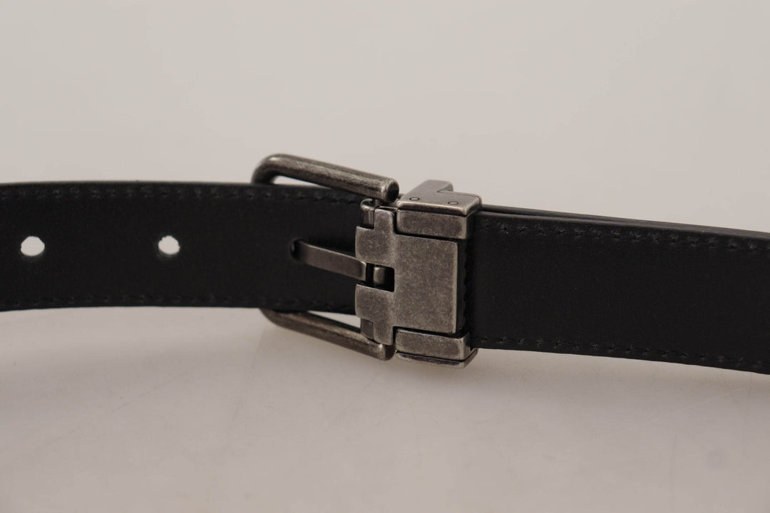 Dolce & Gabbana Eleganter schwarzer Ledergürtel mit Metallschnalle - Léoré