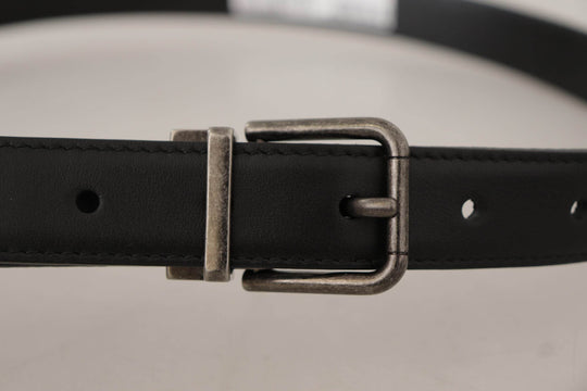 Dolce & Gabbana Eleganter schwarzer Ledergürtel mit Metallschnalle - Léoré