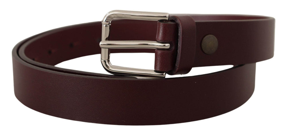 Dolce & Gabbana Kastanienbrauner Luxus-Ledergürtel mit Metallschnalle - Léoré