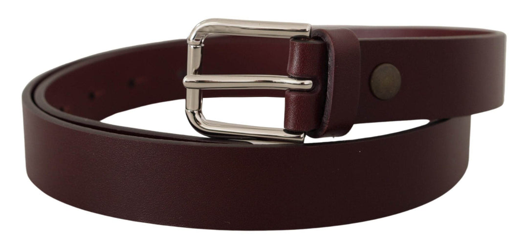 Dolce & Gabbana Kastanienbrauner Luxus-Ledergürtel mit Metallschnalle - Léoré