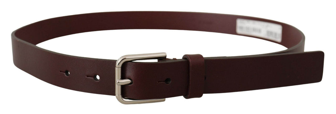 Dolce & Gabbana Kastanienbrauner Luxus-Ledergürtel mit Metallschnalle - Léoré