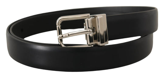 Dolce & Gabbana Eleganter schwarzer Ledergürtel mit Metallschnalle - Léoré