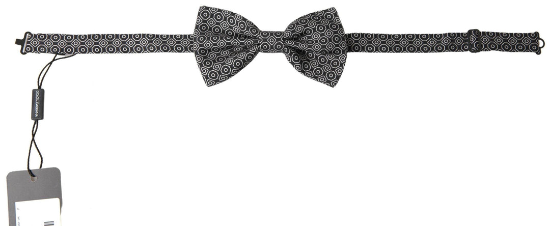 Dolce & Gabbana Elegante Seidenfliege in Schwarz und Weiß - Léoré