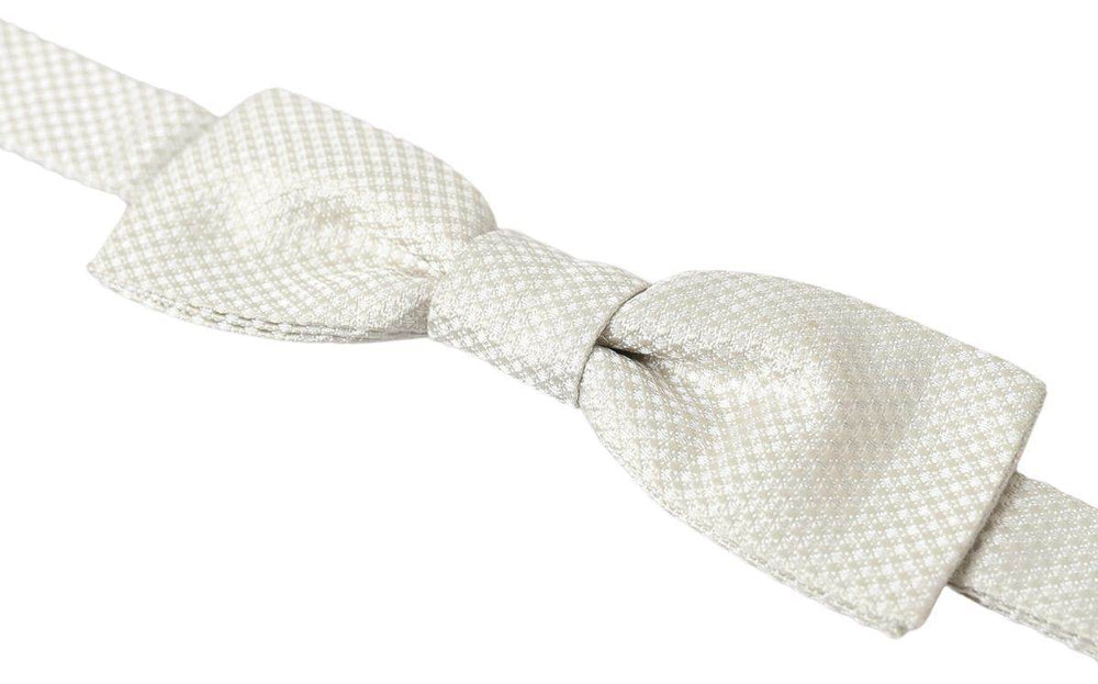 Dolce & Gabbana Elegante elfenbeinfarbene Seidenfliege - Léoré