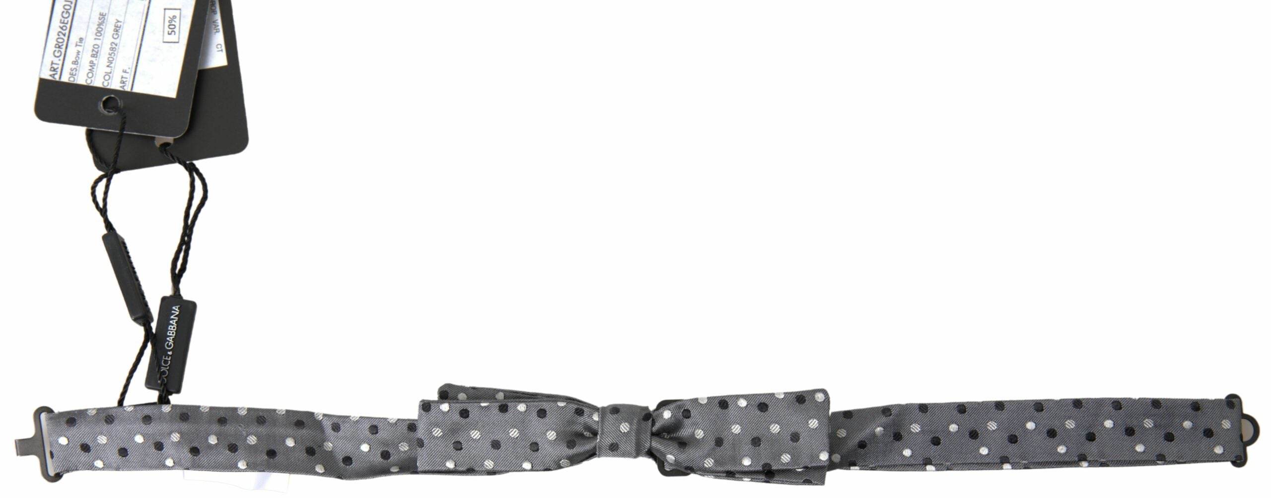 Dolce & Gabbana Elegante graue Seidenfliege - Léoré