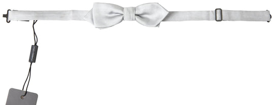 Dolce & Gabbana Elegante Seidenfliege in Grau - Léoré