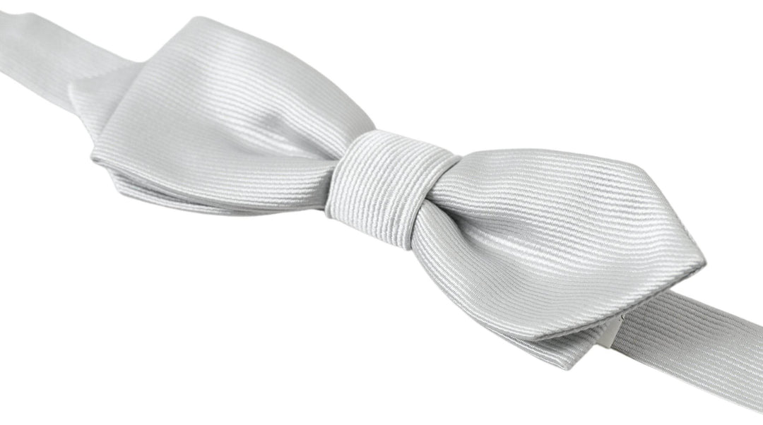 Dolce & Gabbana Elegante Seidenfliege in Grau - Léoré