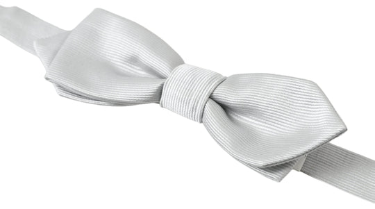 Dolce & Gabbana Elegante Seidenfliege in Grau - Léoré