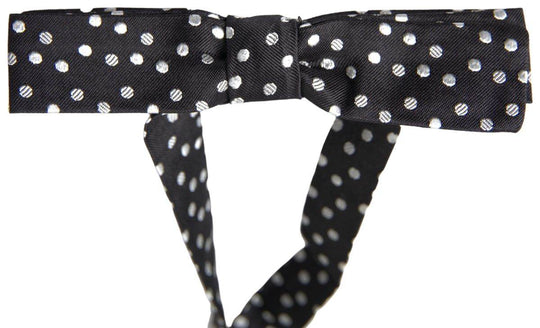 Dolce & Gabbana Elegante schwarze Seidenfliege mit Logo-Detail - Léoré