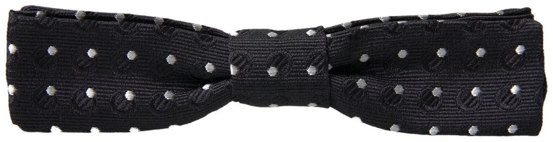 Dolce & Gabbana Elegante schwarze Seidenfliege mit Signaturspange - Léoré