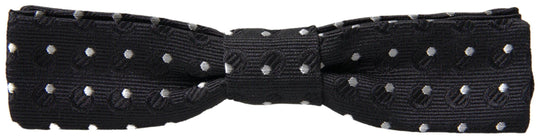 Dolce & Gabbana Elegante schwarze Seidenfliege mit Signaturspange - Léoré
