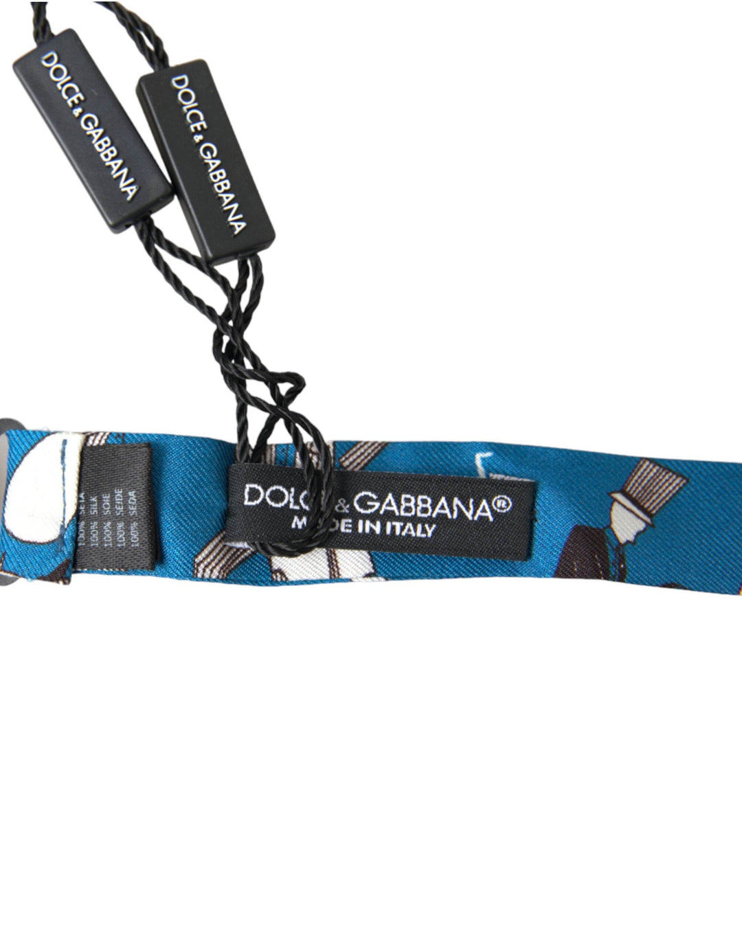 Dolce & Gabbana Elegante blaue Jazz-Club-Fliege aus Seide - Léoré