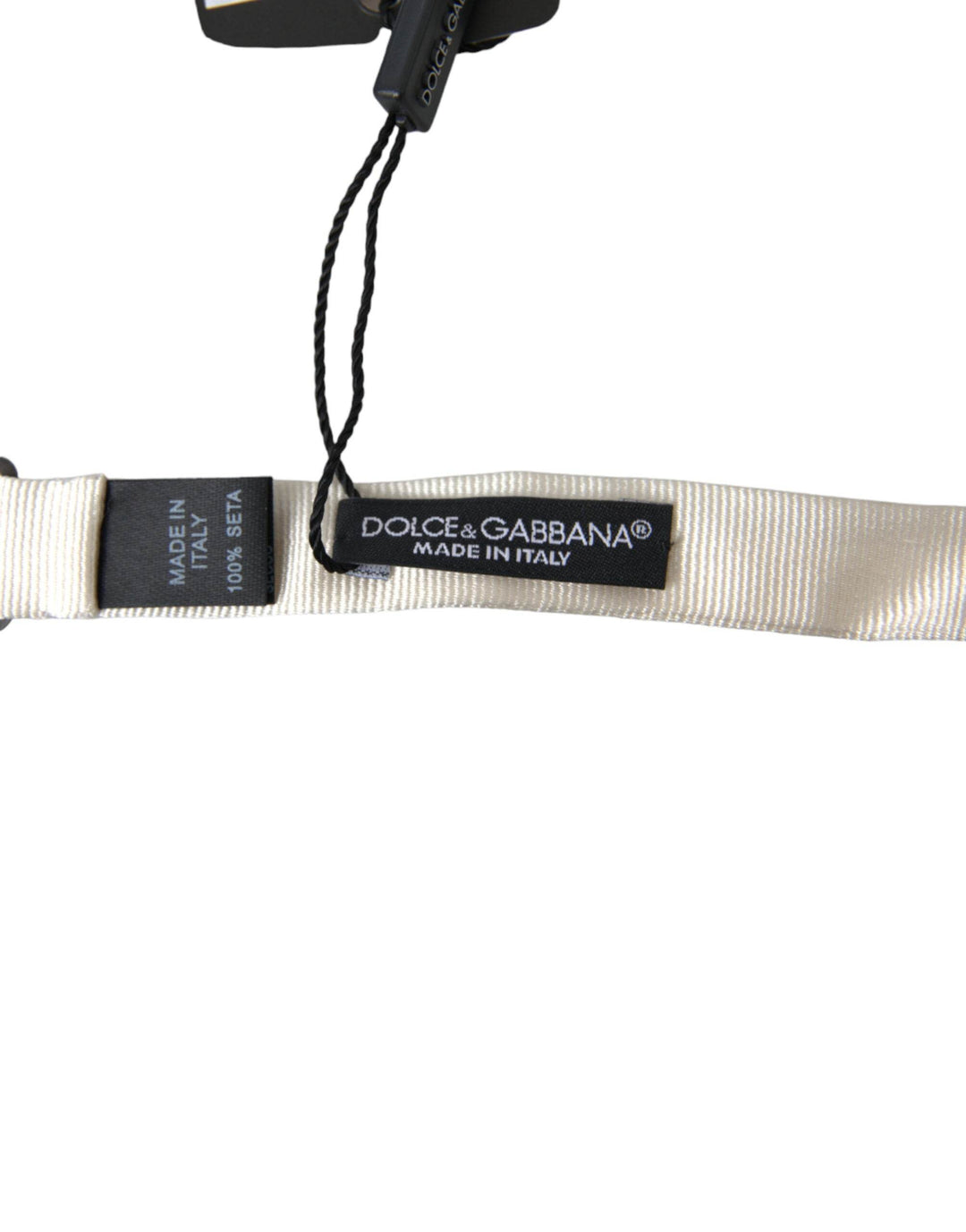 Dolce & Gabbana Elegante weiße Seidenfliege - Léoré