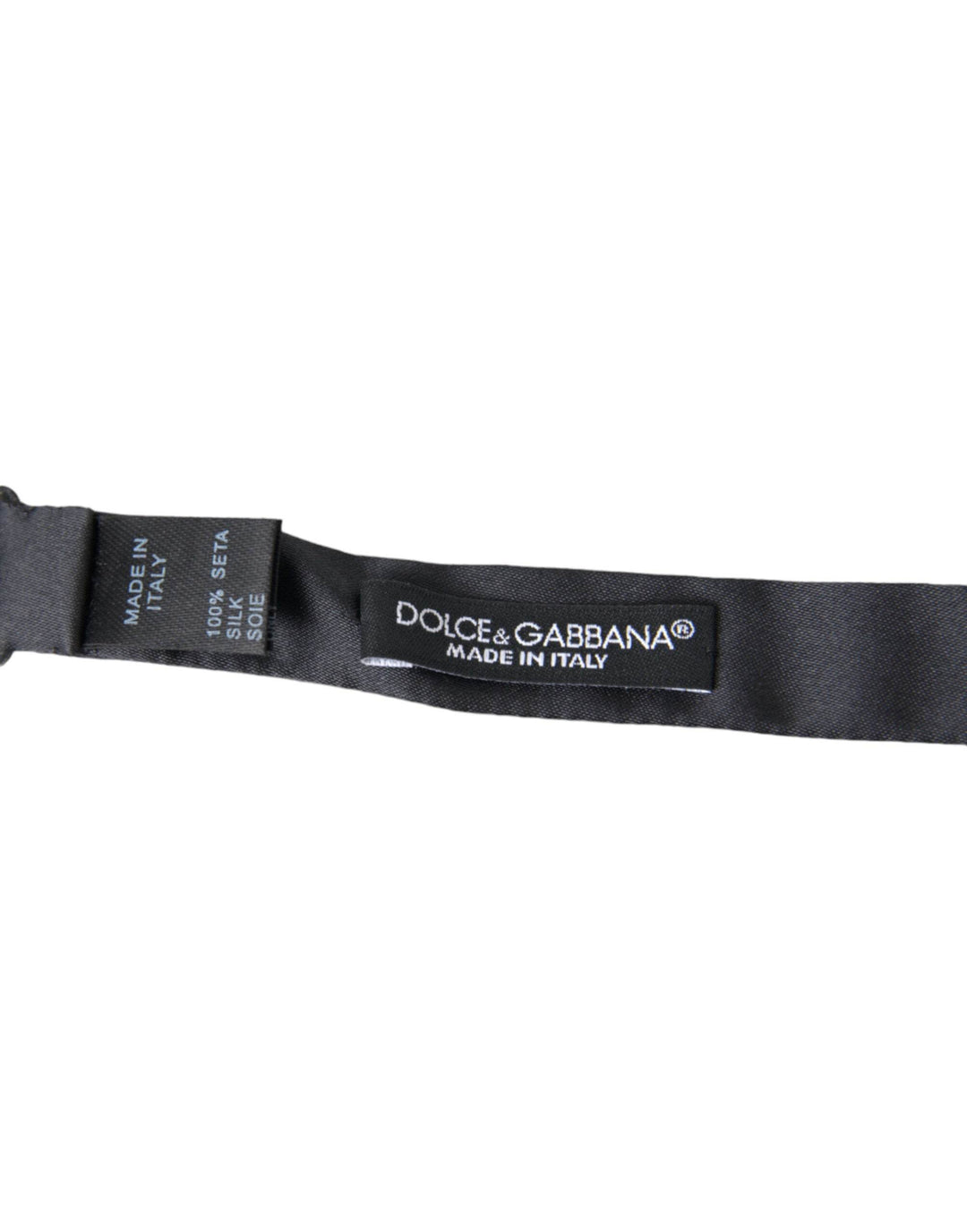 Dolce & Gabbana Elegante anthrazitgraue Seidenfliege - Léoré