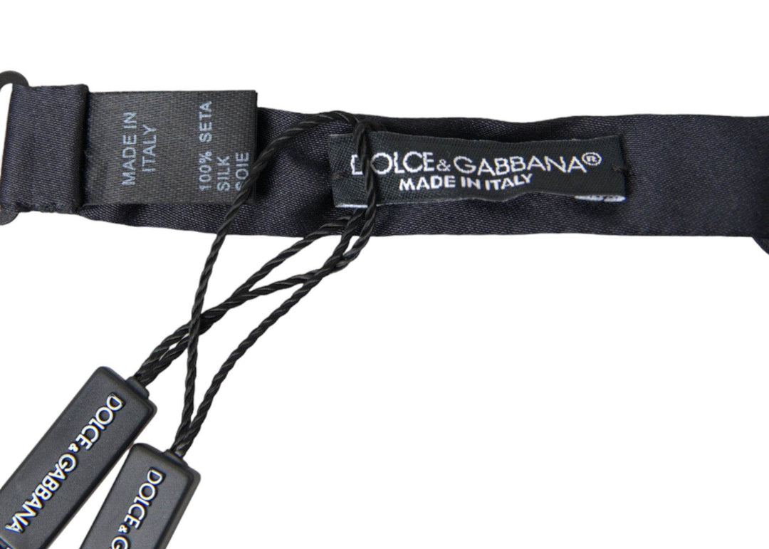 Dolce & Gabbana Elegante dunkelblaue Seidenfliege - Léoré