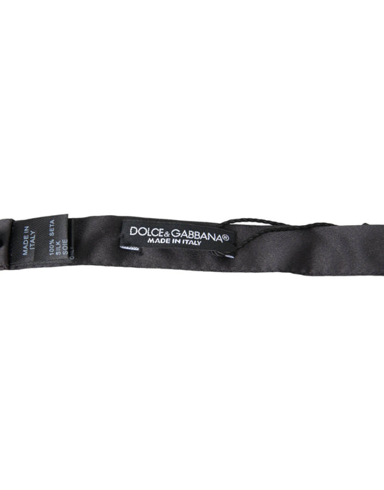 Dolce & Gabbana Elegante Seidenfliege in Anthrazit - Léoré
