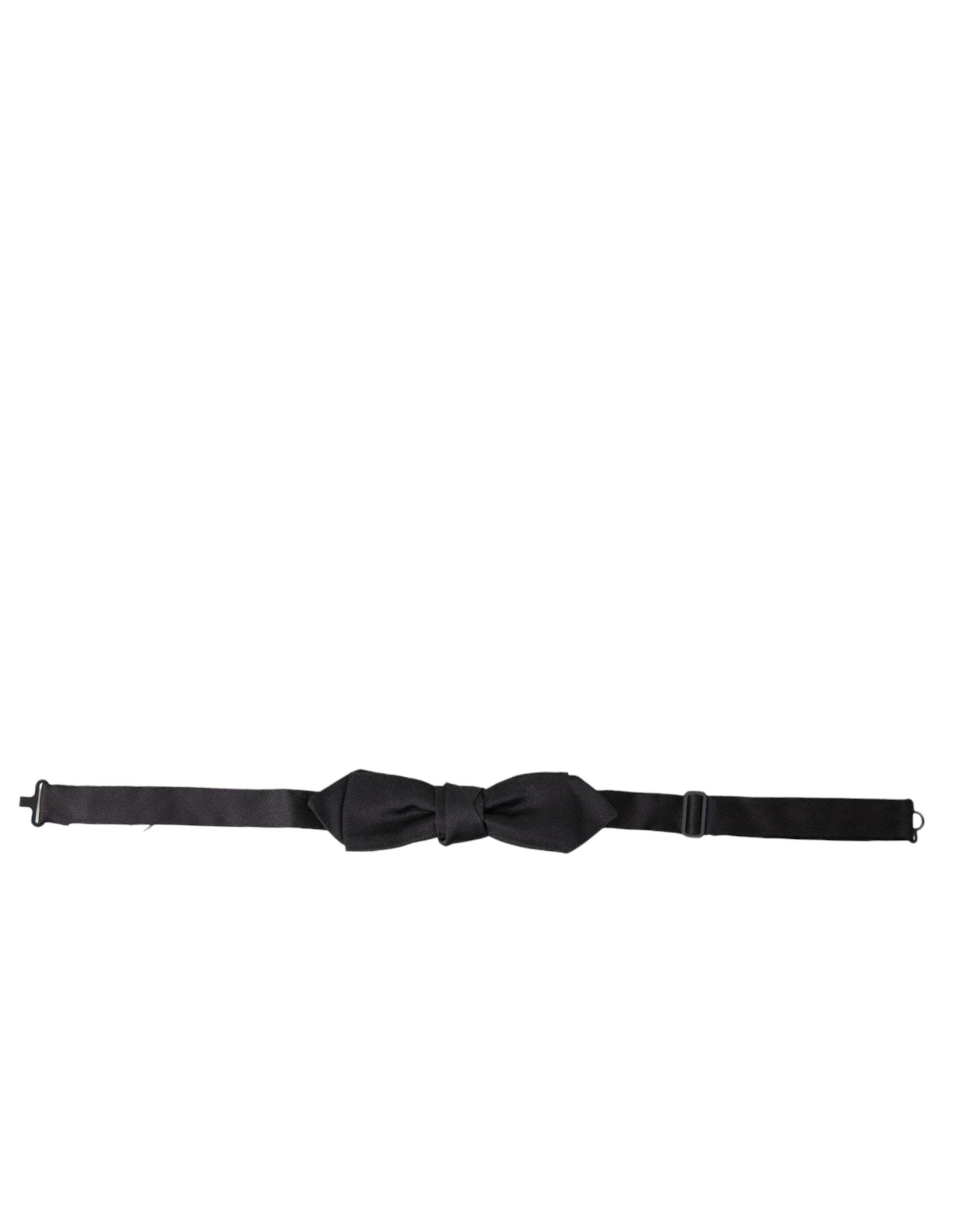 Dolce & Gabbana Elegante schwarze Seidenfliege für Gentleman - Léoré