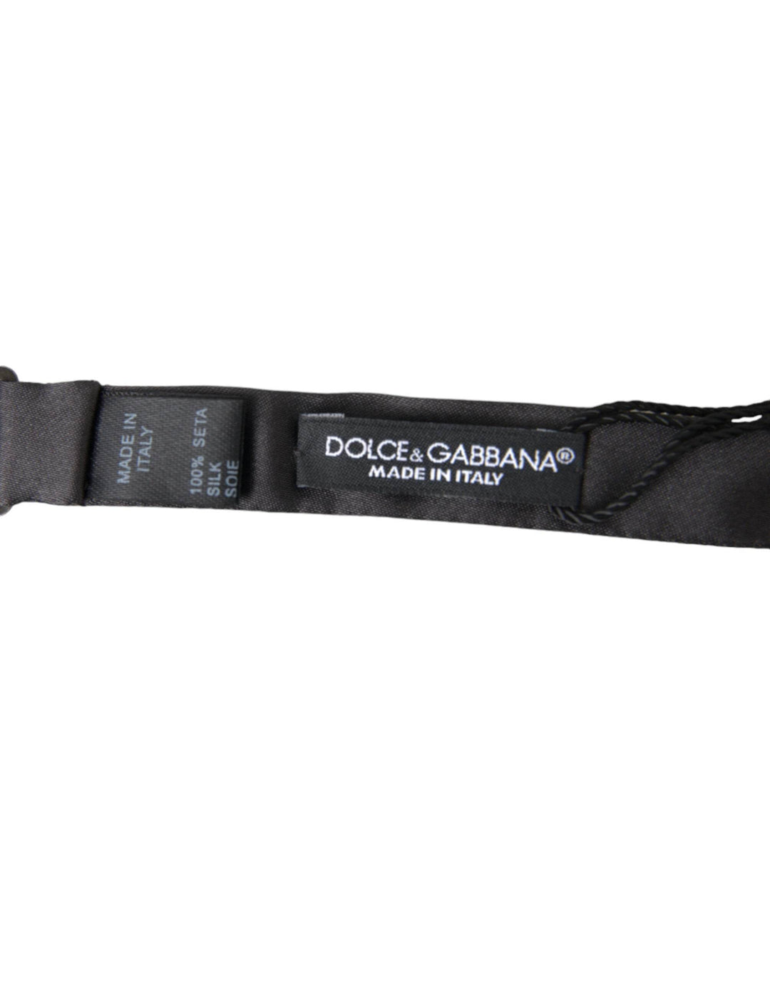Dolce & Gabbana Elegante dunkelgraue Seidenfliege - Léoré
