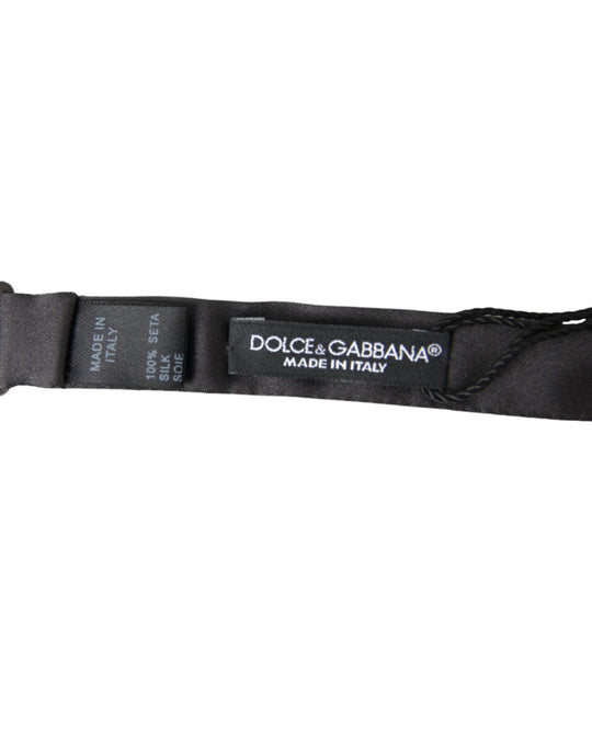 Dolce & Gabbana Elegante dunkelgraue Seidenfliege - Léoré